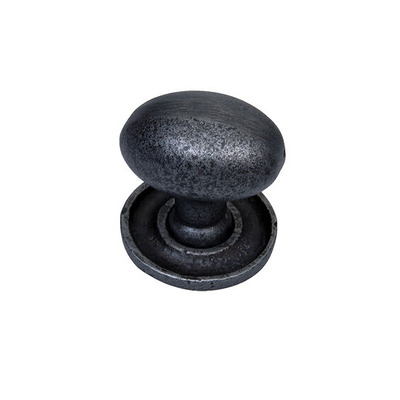 Spira Brass Oval With Base Cupboard Knob, Pewter - SB204PEW PEWTER