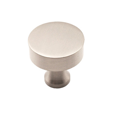 Spira Brass Round Cupboard Door Knob (38mm Diameter), Satin Silver - SB2309SS SATIN SILVER