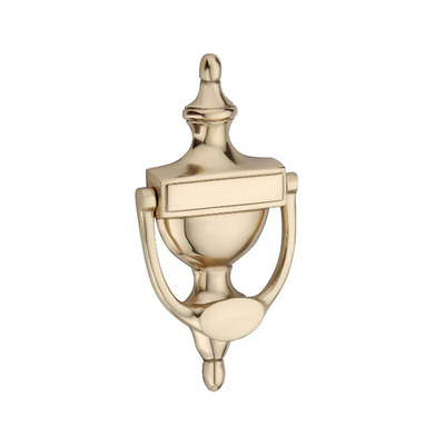 Spira Brass Small Victorian Door Knocker (155mm x 80mm), Polished Brass - SB4106PB POLISHED BRASS