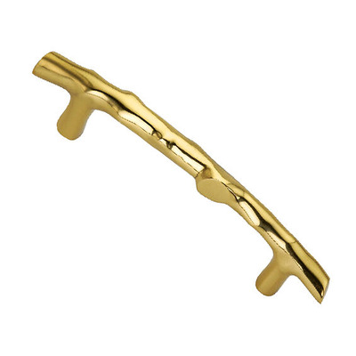 Spira Brass Bamboo Cupboard Pull Handle (100mm OR 200mm c/c), Polished Brass - SB5103PB150 POLISHED BRASS - 100mm c/c