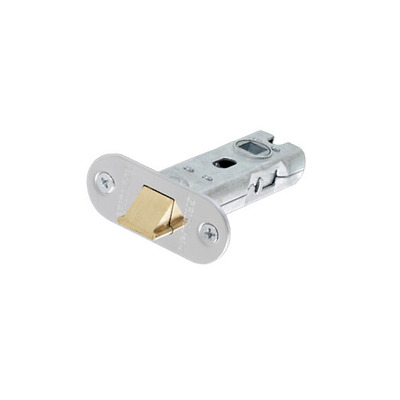 Intelligent Hardware Tubular Mortice Latch (2.5 OR 3 Inch) Radius Corners, Satin Stainless Steel - TUB.51.01.65.SSS.RR SATIN STAINLESS STEEL - 2.5 INCH
