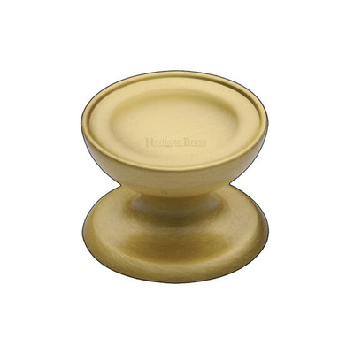 Heritage Brass Surrey Design Cabinet Knob (32mm OR 38mm), Satin Brass - C4386-SB SATIN BRASS - 32mm
