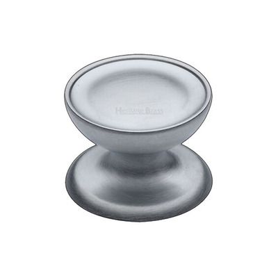 Heritage Brass Surrey Design Cabinet Knob (32mm OR 38mm), Satin Chrome - C4386-SC SATIN CHROME - 32mm