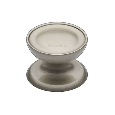 Heritage Brass Surrey Design Cabinet Knob (32mm OR 38mm), Satin Nickel - C4386-SN SATIN NICKEL - 32mm