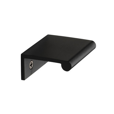Heritage Brass EPR Range Back Or Front Fixing Cabinet Edge Pull (50mm, 100mm OR 200mm), Matt Black - EPR50-BKMT MATT BLACK - 50mm x 40mm
