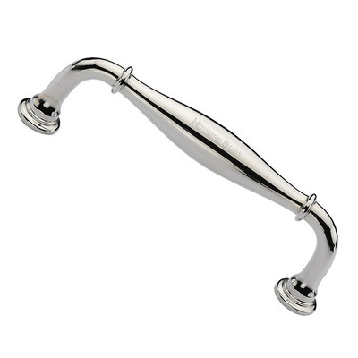 Heritage Brass Henley Traditional Cabinet Pull Handle (102mm, 152mm OR 203mm C/C), Polished Nickel - C3960-PNF POLISHED NICKEL - 102mm c/c