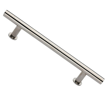 Heritage Brass T Bar Design Cabinet Pull Handle With 16mm Circular Rose (101mm, 128mm, 160mm OR 203mm C/C), Polished Nickel - C0362-PNF POLISHED NICKEL - 101mm c/c