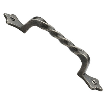 M Marcus Solid Bronze Twist Cabinet Pull Handle (138mm, 202mm OR 251mm Length), Rustic Pewter - RPW370 RUSTIC PEWTER - 138mm Length
