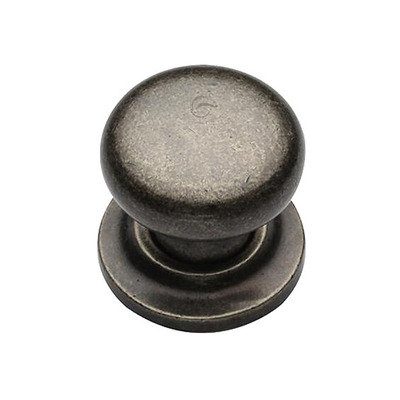 M Marcus Solid Bronze Round Cabinet Knob (25mm, 32mm OR 38mm), Rustic Pewter - RPW613 RUSTIC PEWTER - 25mm
