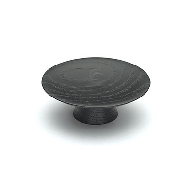Heritage Brass Wooden Convex Cabinet Knob Olympia Design (50mm OR 65mm Diameter), Black Ash Finish - W4343-50-ASH BLACK ASH FINISH - 50mm