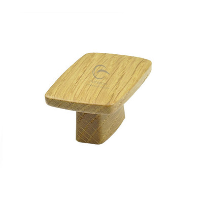 Heritage Brass Wooden Cabinet Knob Quattro Design (50mm x 27mm), Oak Finish - W4431-16-OAK OAK FINISH
