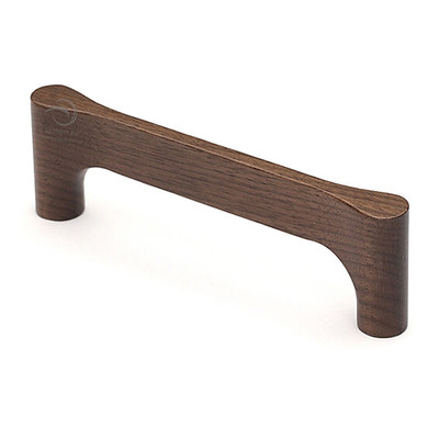 Heritage Brass Wooden Gio Cabinet Pull Handle (128mm, 160mm OR 224mm c/c), Walnut Finish - W7827-128-WAL WALNUT FINISH - 128mm c/c