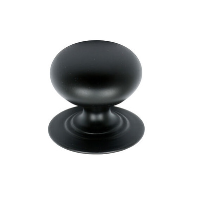 Prima Victorian Solid Cupboard Knob (25mm, 32mm OR 38mm), Matt Black - MB140 MATT BLACK - 38mm