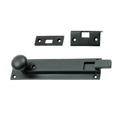 Prima Cranked Locking Bolt (152mm x 36mm OR 205mm x 39mm), Matt Black - MB2000A MATT BLACK - 152mm x 36mm