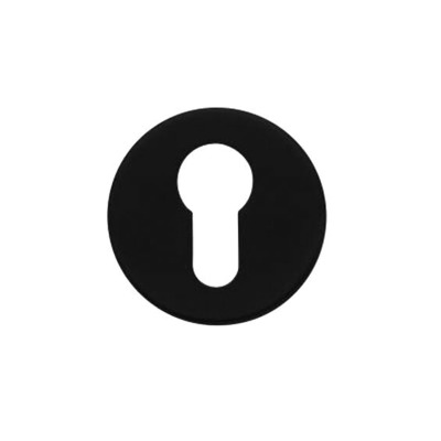 Consort Concealed Fix Euro Profile Cylinder Escutcheon, Matt Black - CH311.BLK EURO PROFILE LOCK (WITH CYLINDER HOLE) - MATT BLACK