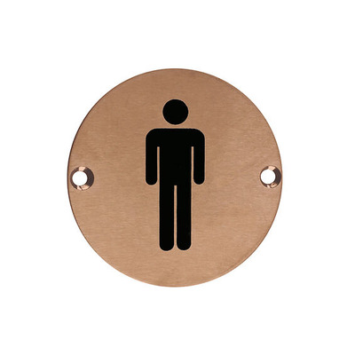 Zoo Hardware ZSS Door Sign - Male Sex Symbol, PVD Bronze - ZSS01-PVDBZ PVD BRONZE