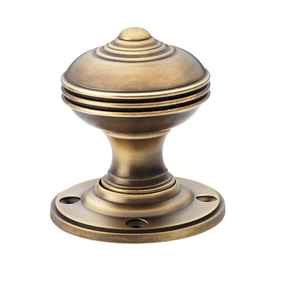 Alexander & Wilks Romeo Mortice Door Knob, Antique Brass - AW304-50-AB (sold in pairs) ANTIQUE BRASS