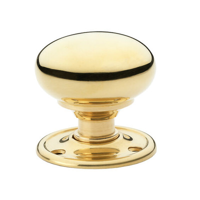 Alexander & Wilks Kershaw Rim/Mortice Door Knobs, Unlacquered Brass - AW300-PBU (sold in pairs) UNLACQUERED BRASS - 51mm