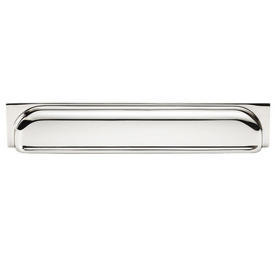 Alexander & Wilks Quantock Cupboard Cup Handle (203mm c/c), Polished Nickel - AW906PN POLISHED NICKEL - 203mm c/c