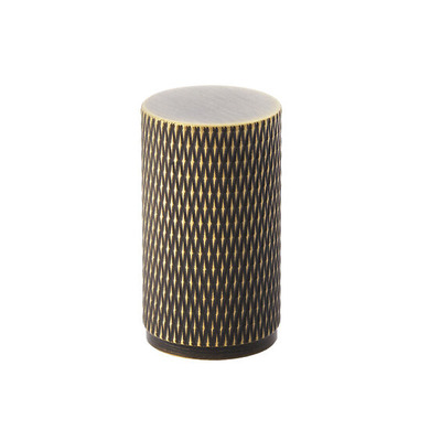 Alexander & Wilks Brunel Knurled Cupboard Knob (20mm OR 35mm), Antique Brass - AW800-20-AB ANTIQUE BRASS - 20mm