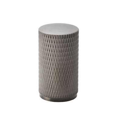 Alexander & Wilks Brunel Knurled Cupboard Knob (20mm OR 35mm), Dark Bronze PVD - AW800-20-DBZPVD DARK BRONZE PVD - 35mm
