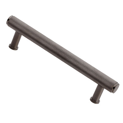 Alexander & Wilks Crispin Knurled T-bar Cupboard Pull Handle (128mm, 160mm OR 224mm c/c), Dark Bronze PVD - AW809-DBZPVD DARK BRONZE PVD - 160mm c/c