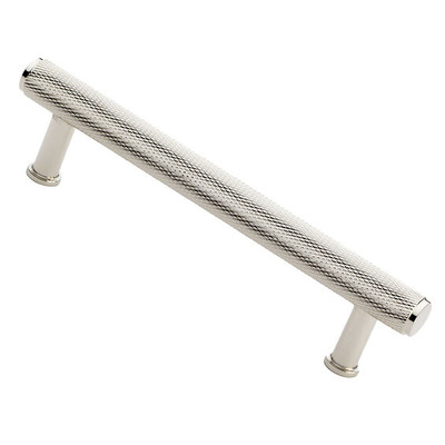 Alexander & Wilks Crispin Knurled T-bar Cupboard Pull Handle (128mm, 160mm OR 224mm c/c), Polished Nickel - AW809-PN POLISHED NICKEL PVD - 128mm c/c