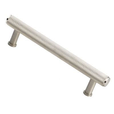 Alexander & Wilks Crispin Knurled T-bar Cupboard Pull Handle (128mm, 160mm OR 224mm c/c), Satin Nickel - AW809-SN SATIN NICKEL PVD - 128mm c/c