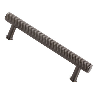 Alexander & Wilks Crispin Reeded T-Bar Cupboard Pull Handle (128mm, 160mm OR 224mm c/c), Dark Bronze PVD - AW809R-DBZPVD DARK BRONZE - 128mm c/c