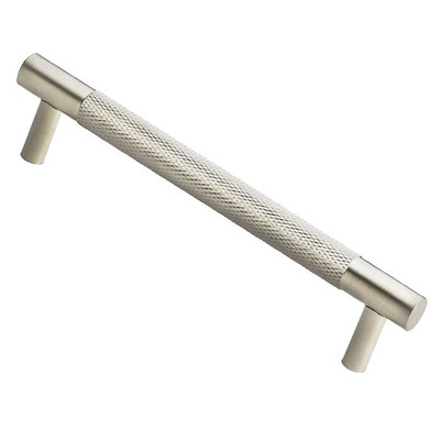 Alexander & Wilks Brunel Knurled T-Bar Cupboard Pull Handle (96mm - 448mm c/c), Satin Nickel - AW810-SN SATIN NICKEL - 160mm c/c