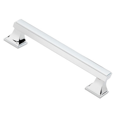 Alexander & Wilks Jesper Square Cupboard Pull Handle (128mm, 160mm OR 224mm c/c), Polished Chrome - AW813-PC POLISHED CHROME - 128mm c/c