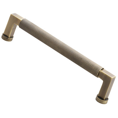 Alexander & Wilks Camille Knurled Cupboard Pull Handle (160mm c/c), Antique Brass - AW819-160-AB ANTIQUE BRASS - 160mm c/c