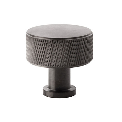 Alexander & Wilks Lucia Knurled Cupboard Knob (29mm OR 35mm), Dark Bronze PVD -AW807K-DBZPVD DARK BRONZE PVD - 29mm