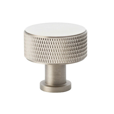 Alexander & Wilks Lucia Knurled Cupboard Knob (29mm OR 35mm), Satin Nickel - AW807K-SN SATIN NICKEL - 35mm
