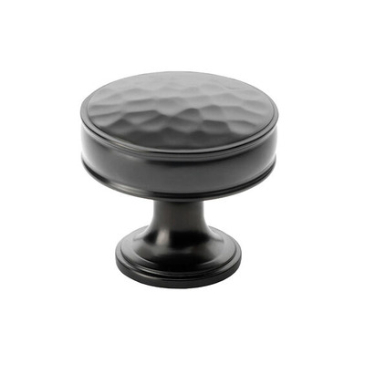 Alexander & Wilks Lynd Hammered Cupboard Knob (32mm OR 38mm), Dark Bronze - AW818-DBZ DARK BRONZE - 32mm