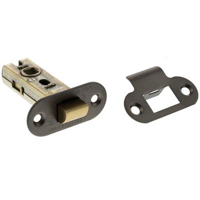 Atlantic Hardware 2.5 OR 3 Inch Radius Tubular Latches (Bolt Through), Matt Black Nickel - ALRCE25MBN 76mm (3 INCH) MATT GUN METAL