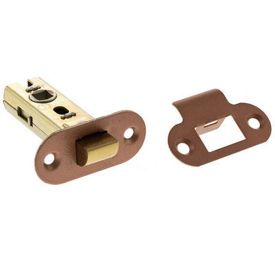 Atlantic Hardware 2.5 OR 3 Inch Radius Tubular Latches (Bolt Through), Urban Satin Copper - ALRCE25USC 64mm (2.5 INCH) URBAN SATIN COPPER