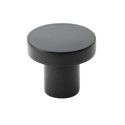 Alexander & Wilks Hanover Plain Cupboard Knob (30mm OR 38mm), Black - AW821-30-BL BLACK - 38mm