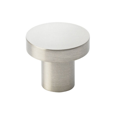 Alexander & Wilks Hanover Plain Cupboard Knob (30mm OR 38mm), Satin Nickel - AW821-30-SN SATIN NICKEL - 30mm