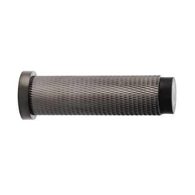 Alexander & Wilks Architectural Heavyweight Brunel Knurled Door Stop, Dark Bronze PVD - AW600-75-DBZPVD DARK BRONZE PVD