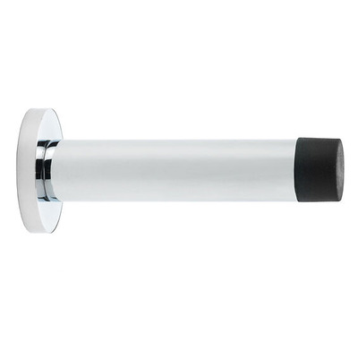 Alexander & Wilks Cylinder Projection Door Stop on Rose, Polished Chrome - AW616PC POLISHED CHROME