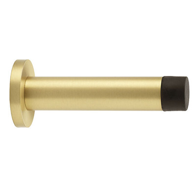 Alexander & Wilks Cylinder Projection Door Stop on Rose, Satin Brass - AW616SB SATIN BRASS