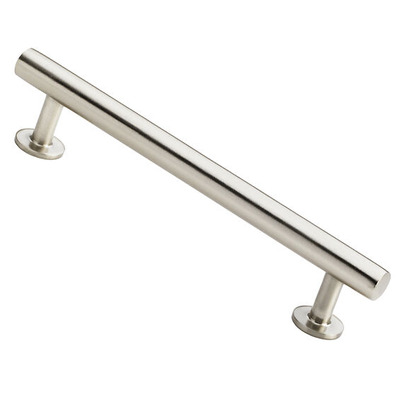 Alexander & Wilks Round T-Bar Cupboard Pull Handle (128mm, 160mm OR 192mm c/c), Satin Nickel - AW814-SN SATIN NICKEL - 192mm c/c