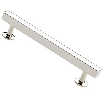 Alexander & Wilks Square T-Bar Cupboard Pull Handle (128mm, 160mm OR 192mm c/c), Polished Nickel - AW815-PN POLISHED NICKEL - 128mm c/c