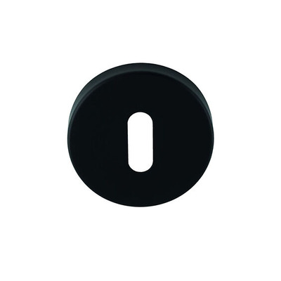 Eurospec Standard Profile Stainless Steel Escutcheons, Matt Black - CSP1005MB MATT BLACK - STANDARD PROFILE (KEY HOLE)