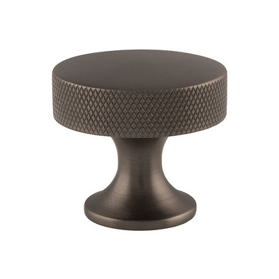 Alexander & Wilks Berlin Knurled Plain Cupboard Knob (38mm), Dark Bronze - AW841-38-DBZ DARK BRONZE - 38mm