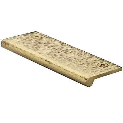 Heritage Brass EP Range Top Fixing Hammered Cabinet Edge Pull (50mm, 100mm OR 200mm), Polished Brass - HAMEP50 38-PB POLISHED BRASS - 50mm