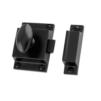 Alexander & Wilks Cupboard Latch With Oval Turn, Black - AW730BL BLACK