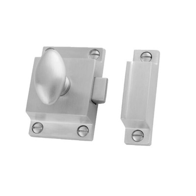 Alexander & Wilks Cupboard Latch With Oval Turn, Satin Chrome - AW730SC SATIN CHROME