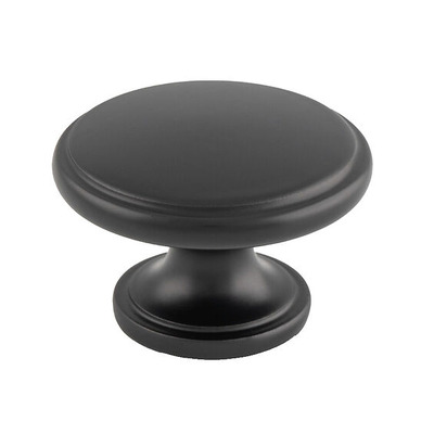 Alexander & Wilks Cambridge Round Cupboard Knob, Black - AW849-38-BL BLACK